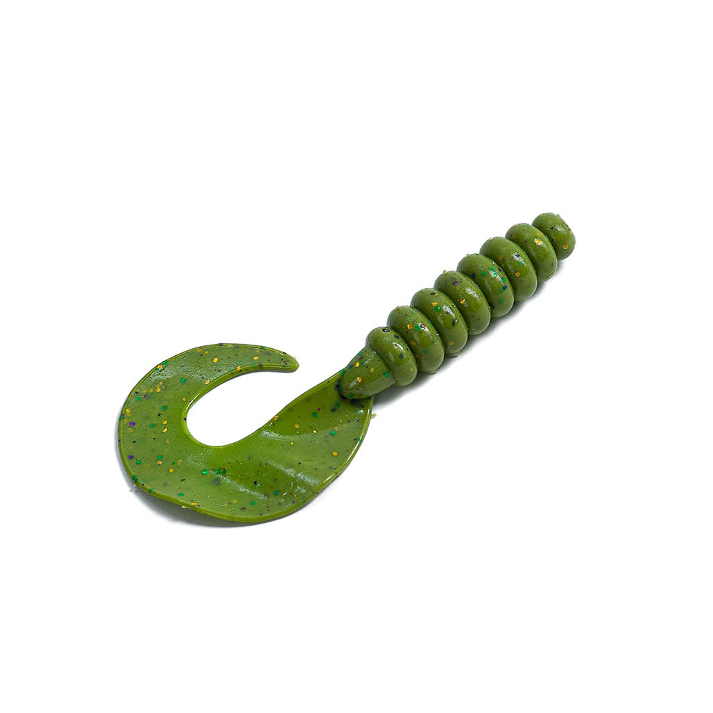  Zoom Bait 4-Inch Tab Tail Grub-Pack of 10 (Chartruese Pearl) :  Artificial Fishing Bait : Sports & Outdoors