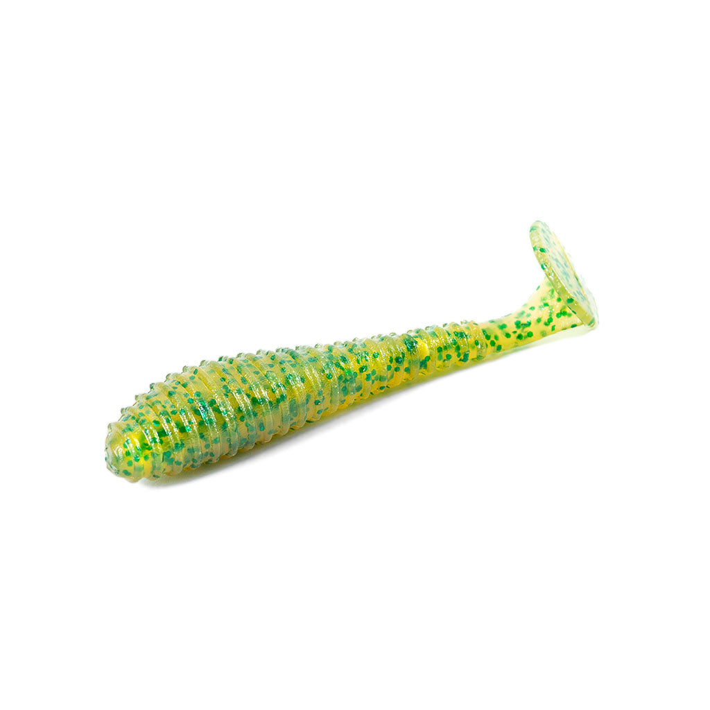 4″ Swim Bait Chartreuse with Gold Flake